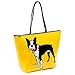 Boston Terrier: Zippered PVC Tote Bag by Marc Tetro