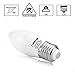 LOHAS 60W Equivalent LED Candelabra Bulb, E26 Light Bulb 5000K Daylight White, (6W Bulb) Halogen Bulbs Replacement, Candle Shape Bulb for Home Lighting,550 Lumen, Not Dimmable(3 Pack)
