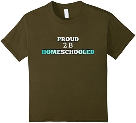 Kids Funny Homeschool T-Shirt homeschooled Homeschooler kid Gift 12 Olive