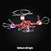 Holy Stone HS200D FPV RC Drone with 720P Camera 120°FOV Live Video WiFi Quadcopter for Beginners and Kids RTF RC Helicopter with Altitude Hold Headless Mode 3D Flips One Key Take-Off/Landing Color Red
