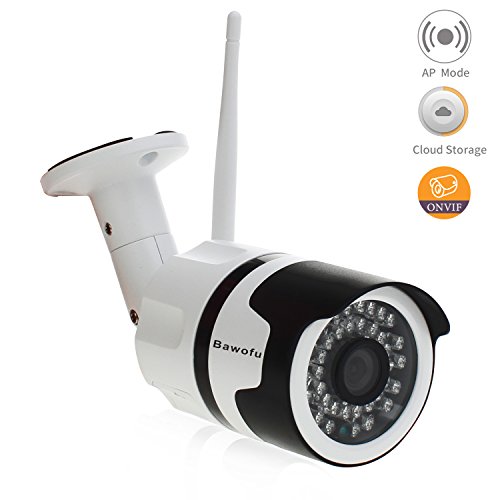 Bawofu 720P Outdoor Wireless Security Bullet Camera 1/4" CMOS,IP66 Waterproof Night/Day Surveillance Camera with Motion Detection,ONVIF and Cloud Storage Remote Viewing Via Smartphone,Tablet or PC