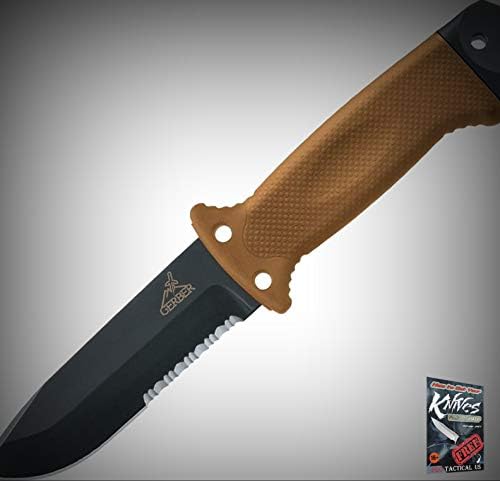 New 1pc Gerber Lmf Ii Survival - Coyote Brown Fixed Blade sharp Blade Knife Made In Usa for Home Camping Hunting Rescue + free Ebook by ProTactical"US
