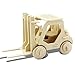 Bfun Wood 3D Vehicle Puzzles Forklift 3D Woodcraft Kit Assemble Paint DIY 3D Puzzle Toys for Kids Adults the Best Birthday Gift