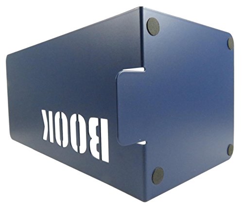 Daiso Japan Fun Bookworm Non-Skid Metal Bookends 10 x 4.5 Inches Navy Blue (Set of 2)