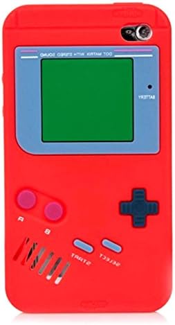 iTitan Fire Rescue Red {Classic Game Boy} Soft and Smooth Silicone Cute 3D Fitted Bumper Gel Case for iPod 4 (4G) 4th Generation iTouch by Apple "Durable and Slim Flexible Fashion Cover with Amazing and Creative Cartoon Design"