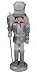 Clever Creations Silver Coat 10 Inch Traditional Wooden Nutcracker, Festive Christmas Décor for Shelves and Tables