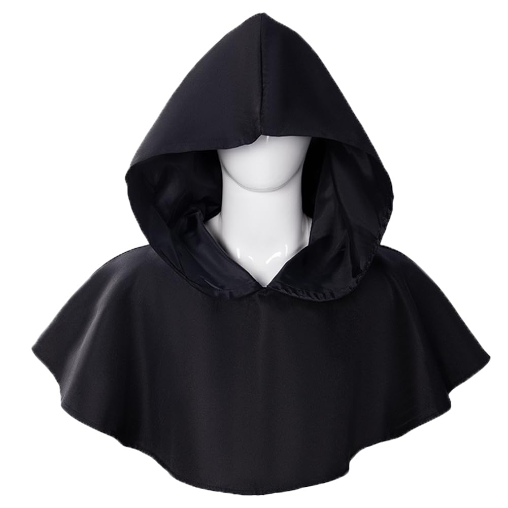 Halloween Costume Cape Adult Hooded Cape Medieval Cowl Hat Hood Gothic Cloak Cowl Vintage Friar Costume Medieval Cloak Hooded Robe Cloak Men Wizard Cloak Witch Cape Adult Death Vampire Devil Cloak