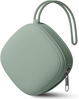 Aolso Silicone Dummy Holder Case Green, Portable Pacifier Organizer