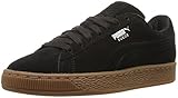 PUMA Men's Suede Classic Debossed q4 Fashion Sneaker, Black-Glacier Gray, 10.5 M US