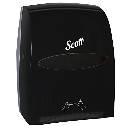 Scott Essential Hard Roll Paper Towel Dispenser (46253), Fast Change, 12.63” x 16.13” x 10.2”, Smoke (Black)