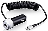 Just Mobile Highway Duo Car Charger 2-Port Total 3.1A/15.5Watt Built-in Coiled Lightning Cable Premium Unibody Aluminum (CC-158)