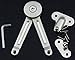 Douper Random Angle Lid Stays, Folding Lid Support Hinges in Satin Nickel for Cabinet, Closet, Wardrobe, Toy Box, Max Weight Support 30lb/2pcs, Pack of 2