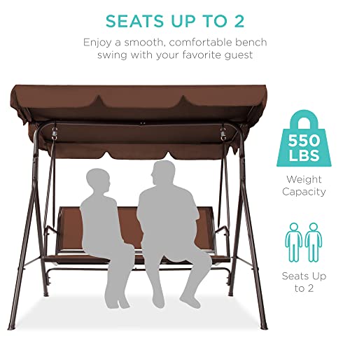 Best Choice Products 2Seater Outdoor Adjustable Canopy Swing Glider
