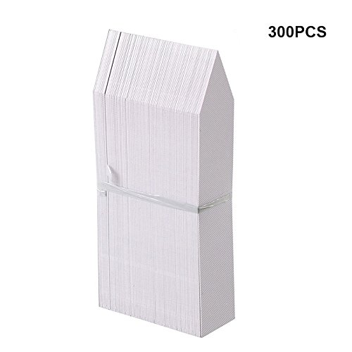 KINGLAKE 300 Pcs 4 Inch Plastic Plant Nursery Garden Labels Pot Marker Garden Stake Tags White