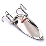 Hisea New Fishing Spinner Baits Casting & Trolling Hammered Spoon Lures 60mm 25g, 45mm 10g, 50mm 15g, 55mm 20g
