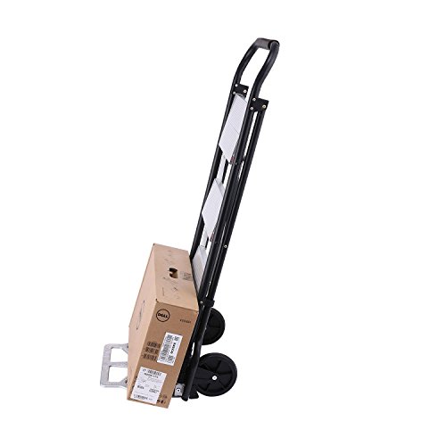 Utheing 330lbs 2 in 1 Convertible 3 Steps Ladder Cart Folding Heavy Duty with Two Wheels and Hand Grip