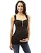 PattyBoutik Mama Zip Front Empire Waist Maternity Tank Top