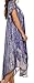 Sakkas 15900 - Bree Long Embroidered Cap Sleeve Marbled Dress - Indigo - OS