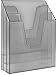 Acrimet Vertical Triple File Folder Holder Organizer, File Sorter (Plastic) (Clear Smoke Color)
