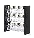 Belwares Spice Rack Organizer - Efficient Spice Storage Solution with Adjustable Shelves - Premium Glass Jars - Neat and Tidy Kitchen - Stylish and Practical Spice Organizer