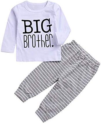 Baby Boys Girls Outfit, CieKen Little Kids Toddler Bodysuit Tops BIG BROTHERS Print Tops Pants Outfits Set