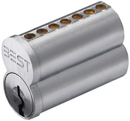 Stanley Best 1C7E1626 Best 1C 7 Pin Uncombinated Core, E Keyway, Satin Chrome