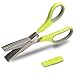 Warmhoming Multipurpose Kitchen Shears with 5 Stainless Steel Blades and Cleaning Comb (Green)