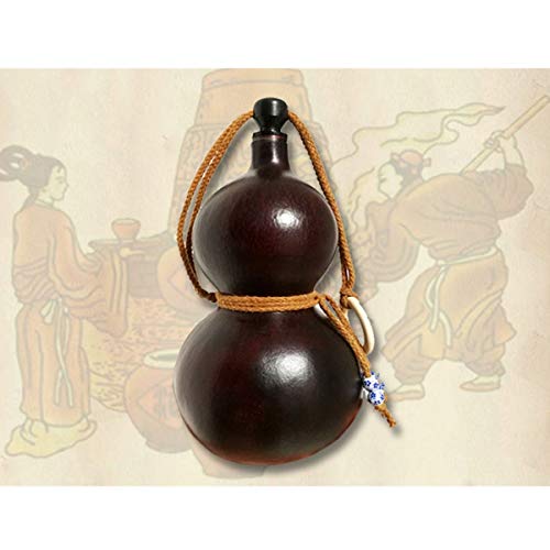Tongboshi Pure Natural Gourd, Outdoor Portable Water Bottle, Water And Wine, Medicine Gourd, Cork Kettle, Beeswax Anti-seepage, About 600ml best choice