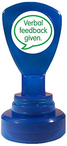 Verbal Feedback Given Pre Inked School Teachers Feedback Marking Stamper Stamp 25mm Primary Teaching Services (Green)