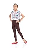Nom Girls Legging Long Leg Perfect Fit Variety of Colors Small size dark browm