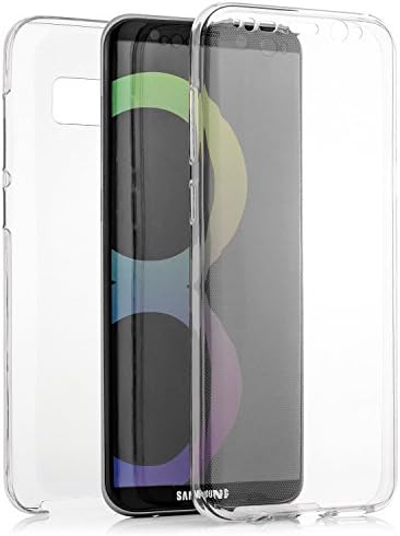 Zanasta Case for Samsung Galaxy S8 Full Body Silicone Cover Ultra Slim Premium Soft Shell Crystal 360° Front- and Back Phone Protection, Clear, Transparent