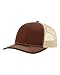Richardson Unisex 112 Trucker Adjustable Snapback Baseball Cap, Split Brown/Khaki, One Size Fits Most