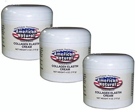 American Natural Collagen Elastin Cream 3 PACK 4 oz Skin Care Anti Aging