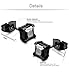 Jstyle Stainless Steel Black Stud Earrings for Men Women 20G Cubic Zirconia Black Earrings Studs for Sensitive Ears Hypoallergenic CZ Surgical Steel Earrings Pierced 3-8mm
