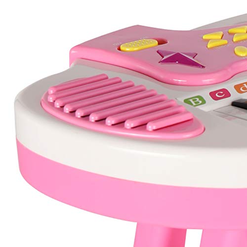 BAOLI 31 Keys Pink Children Musical Toys Electronic Organ Keyboard Piano with Karaoke Recording