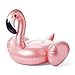GOOBAT Giant Flamingo Inflatable Pool Float Toy, Swimming Party Lounge Floaty Raft for Kids or Adults, Rose Gold