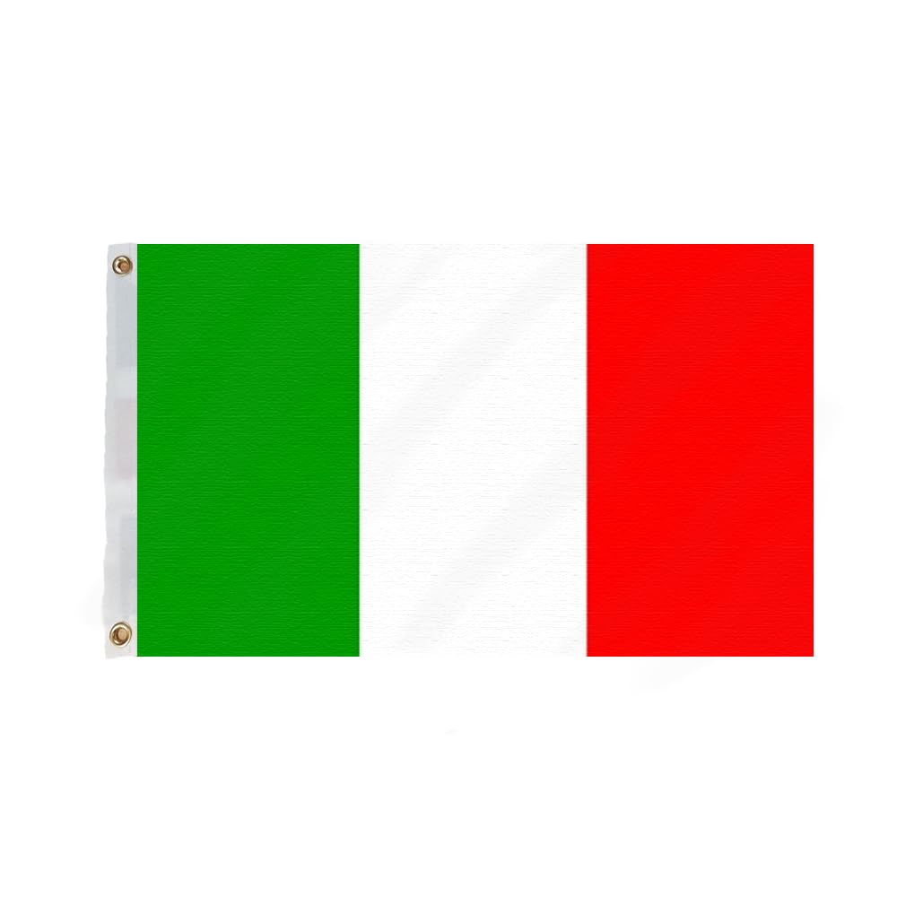Flagmax Italian Flag with Eyelets - Durable 5ft x 3ft (150cm x 90cm) Premium Quality for Indoor and Outdoor Display or Showing Your Love for Italy