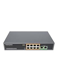 xenocam 10 puertos PoE interruptor (8 puertos PoE   2 Uplink puerto)   130 W   802.3 af (pse108ex)