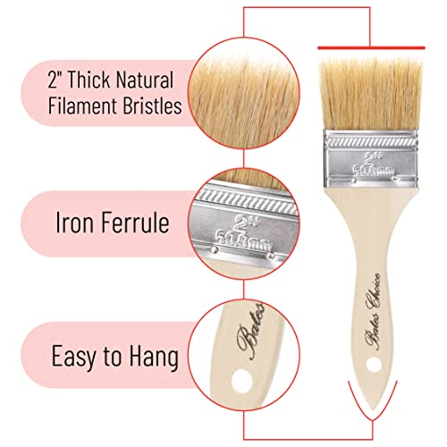 Bates Chip Paint Brushes, 2 Inch, 9 Pack, Chip Brush, Brushes for