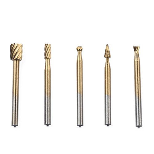 image for Tsmile 10 Pcs/Set Shank Router Bits Milling Cutter Fit Dremel Rotary T