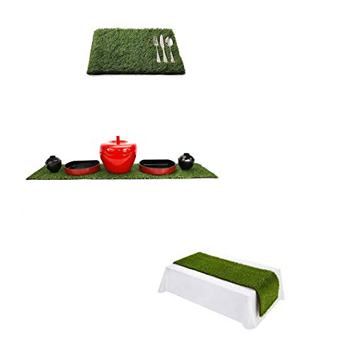 ECO MATRIX Artificial Grass Runner For Table Decoration Fake Grass