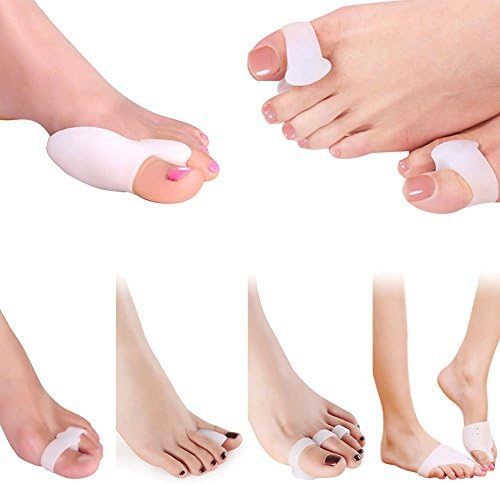 Tospanic 6 Sets Toe Corrector Toe Straighteners Toe Separators Big Toe Straightener Silicone Toe Separators Help Prevent Uncomfort Pain Releif Used For Dancer, Yogis & Athletes