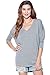 Alexander + David Women’s Modal Knit V-Neck Dolman Tunic Top with ¾ Long Sleeves (S-XL) (Charcoal, Large)