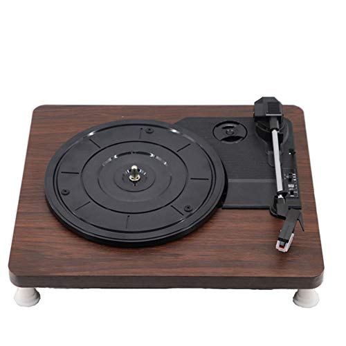 MQW Personality Simple PVC Flat Wooden Gramophone Retro Vinyl Record Machine Parlor Gift Ornaments 320 275 100MM Delicate and Beautiful