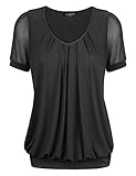 Women Blouses and Tops Fashion,Laksmi Women's Cocktai Fashion Tunic Blouse,XX-Large Black