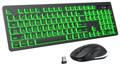 KOPJIPPOM Large Print Wireless Keyboard