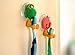 DOOPOOTOO Antibacterial Toothbrush Suction Cup Cover Holder with Suction Cup, Animal, 5Pack