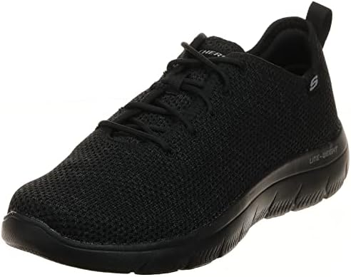 Skechers Mens Summits Lace Up Shoes, Color: Black/Black, Size: 44