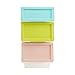 LuxorWare 3 Piece Storage Bins home Organizer for Kids Toys, Clothes & Kitchen food (Blue(S), Pink(M), Green(L)x2)