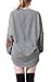 Zevrez Women's Casual Tunic Pullover Floral Long Sleeve Crewneck Sweatshirt Grey Dress